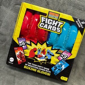 Rock Em Sock Em Robots Fight Cards Team Party Game‎ with Boxing Gloves Mattel